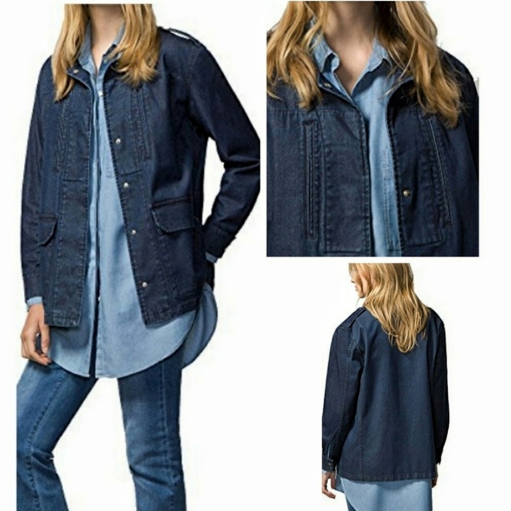 Massimo Dutti Button Down Denim Jacket